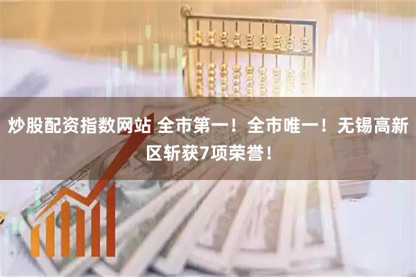 炒股配资指数网站 全市第一！全市唯一！无锡高新区斩获7项荣誉！